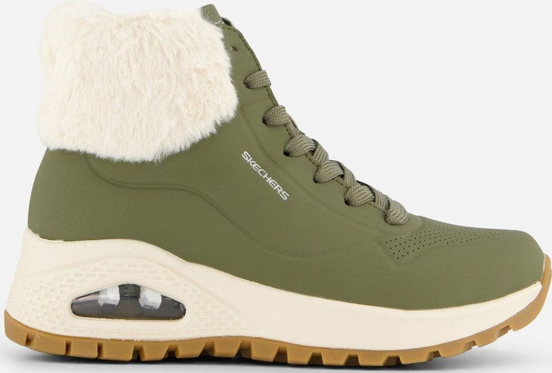 Skechers - Uno Rugged - Veterboots - Zwart - Leer