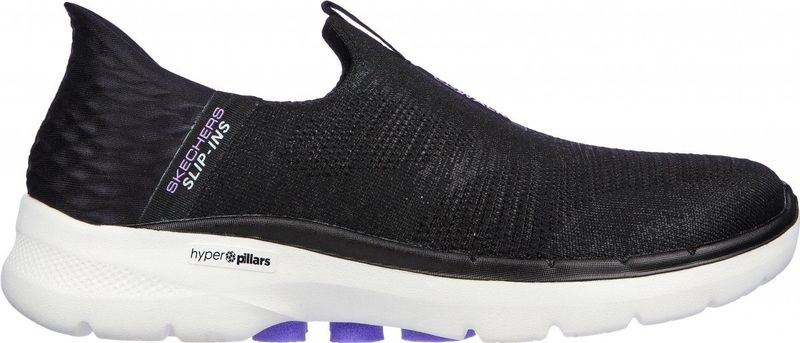Skechers - Go Walk 6 - Fabulous View - Sneakers - Zwart - Stof