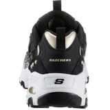 Skechers Damessneakers - Zwart Duraleather met Goudkleurige Rand