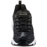 Skechers Damessneakers - Zwart Duraleather met Goudkleurige Rand