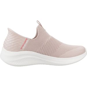Skechers Ultra Flex 3.0 Cozy Streak Sneaker voor dames, Roze gebreide rand, 41 EU