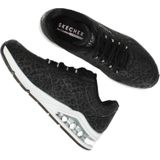 Skechers Uno 2-in-kat-Neato Sneaker voor dames, Zwart 01, 42 EU