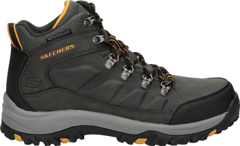 Skechers - Relment Dagget - Heren Veterboot - Grijs - Imitatieleer en Nylon