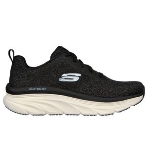 Skechers Dames D'lux Walker Sneaker, zwart, 5 UK, Zwart, 38 EU