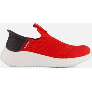 Skechers Skechers Jongens Slip-On voor jongens, Rood Textiel Zwarte Trim, 33 EU