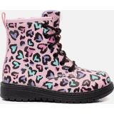 Veterboots - Pink - Synthetisch - Met Ritssluiting