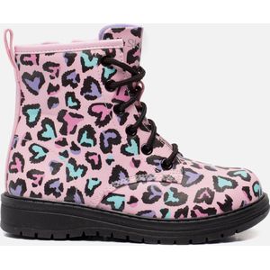 Veterboots - Pink - Synthetisch - Met Ritssluiting