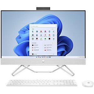 HP 27-cb0030ns All-in-One-desktop-pc, Full HD-display, draadloos toetsenbord en muis, (AMD Ryzen 5 5500U, 16 GB RAM, 512 GB SSD, AMD Radeon Graphics, Windows 11 Home), wit co