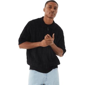 Huf, Heren, Tops, Zwart, Maat: S Katoen,