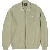 HUF Anton Zip Overdyed Casual Vest Heren Groen