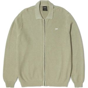 HUF Anton Zip Overdyed Casual Vest Heren Groen