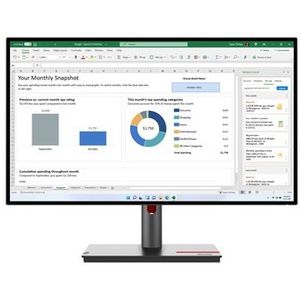 Lenovo ThinkVision P27h-30 LED display 68,6 cm (27") 2560 x 1440 Pixels Quad HD LCD Zwart