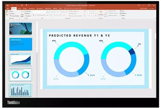 Lenovo ThinkVision M14d LED display 35,6 cm (14") 2240 x 1400 Pixels 2.2K Zwart