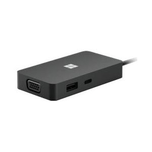 Microsoft Surface USB-C Travel Hub Bedraad USB 3.2 Gen 2 Zwart