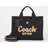 Coach Shopper tas met logo , Black , Dames , Maat: ONE Size