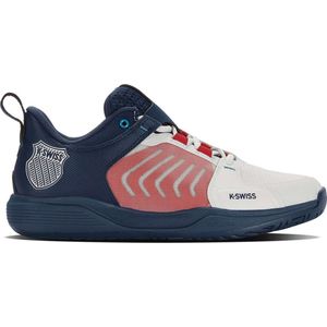 K-Swiss Ultrashot Team tennisschoenen voor heren, Wit Wit Blauw Opaal fopspeen