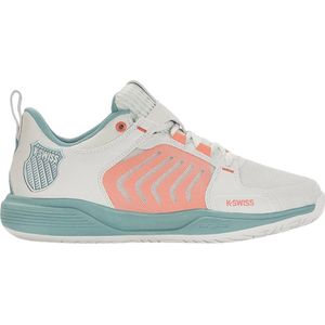 K-SWISS Ultrashot Team - Tennisschoenen - Wit/Nijlblauw/Woestijnbloem - Synthetisch - Lichtgewicht TPU