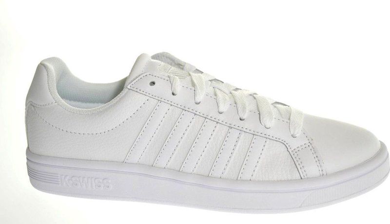 K-SWISS - Court TIEBREAK - Sneakers - Wit/Grijs - Leren Bovenwerk