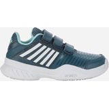 Tennisschoenen K-Swiss Kids Court Express Strap Omni Indian Teal White Aqua Splash-Schoenmaat 35