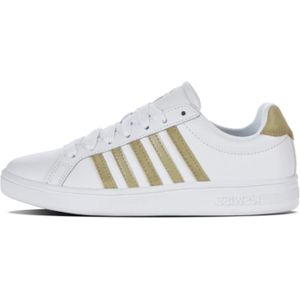K-Swiss Court Sneakers voor dames, Wit Cornstalk Metallic, 35.5 EU