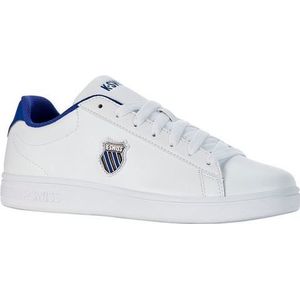 K-Swiss Court Shield Sneakers voor heren, wit/Sodalite Blue/Black, Wit Sodaliet Blauw Zwart, 43 EU