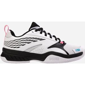 K-Swiss Performance Speedex Padel tennisschoen voor heren, wit/zwart/aquarius, 42 EU, Wit Zwart Aquarius, 42 EU