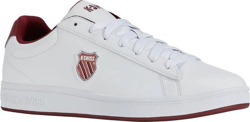 K-swiss - Lifestyle Court Shield - Sneakers - Wit / Bordeauxrood - Leer