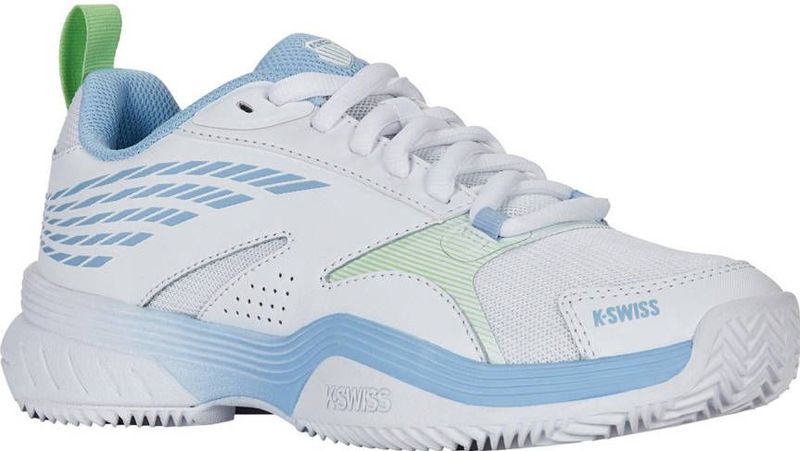 K-Swiss - Speedex Clay - Tennisschoen - Wit - Groen - Aosta II-rubberen zool