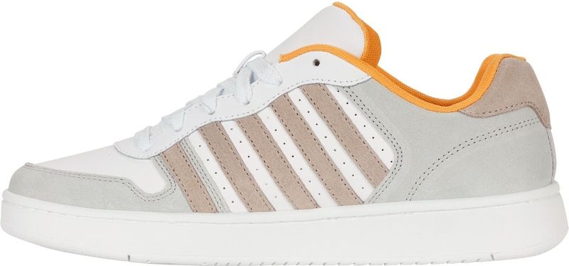 K-SWISS Court Palisades Sneaker - Wit Taupe - Leer en Suède