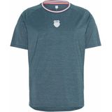 K-Swiss - Hypercourt Tee Melange 3 - Tennisshirt - Wit - Ademend en Sneldrogend
