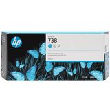 HP 738 (676M6A) inkt cartridge cyaan hoge capaciteit (origineel)