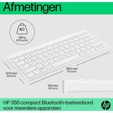 HP 350 Compact Toetsenbord Multi Device Bluetooth Keyboard Azerty BE Wit