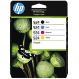 Inktpatroon HP 924 (6C3Z1NE) multipack zwart/cyaan/magenta/geel (origineel)