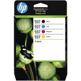 Inktpatroon HP 937 (6C400NE) multipack zwart/cyaan/magenta/geel (origineel)