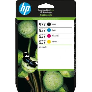 HP Inktcartridge 6c400ne 937 - Zwart + 3 Kleuren - 4 Stuks