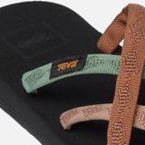 Teva W Olowahu Dames Slippers - Zwart Bruin Groen