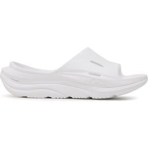 Hoka One One - Sneldrogende Recovery Slides - Wit - Heren - Leer