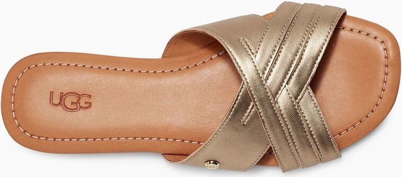 UGG Kenleigh Slide Dames Sandalen - Gold Metallic
