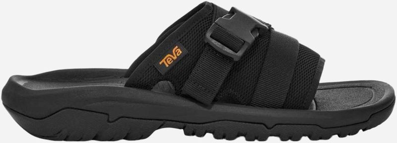 Teva - Zwarte Slide Sandaal - Heren - Polyester - Verstelbare Banden
