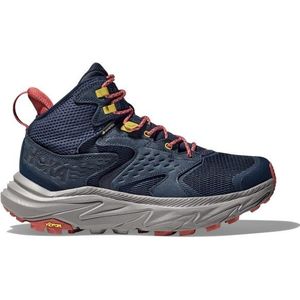 Hoka One One, Schoenen, Dames, Blauw, 40 EU, Leer, Anacapa 2 Mid GTX Trekkingschoenen