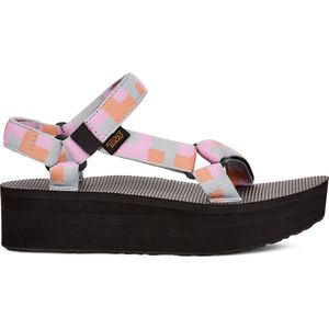 Teva FLATFORM UNIVERSAL - Dames Sandalen - Zwart Roze Oranje