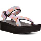 Teva FLATFORM UNIVERSAL - Dames Sandalen - Zwart Roze Oranje