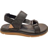 Sandalen - Zwart - Leer - Synthetisch Materiaal - Rubber