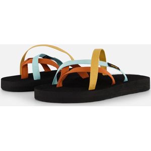 Teva OLOWAHU Dames Slippers - Zwart Oranje Blauw