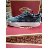 Vans - Ward Platform - Sneakers - Dark Slate - Suède en Textiel