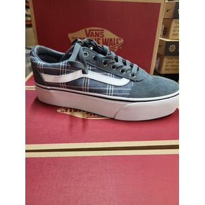Vans - Ward Platform - Sneakers - Dark Slate - Suède en Textiel