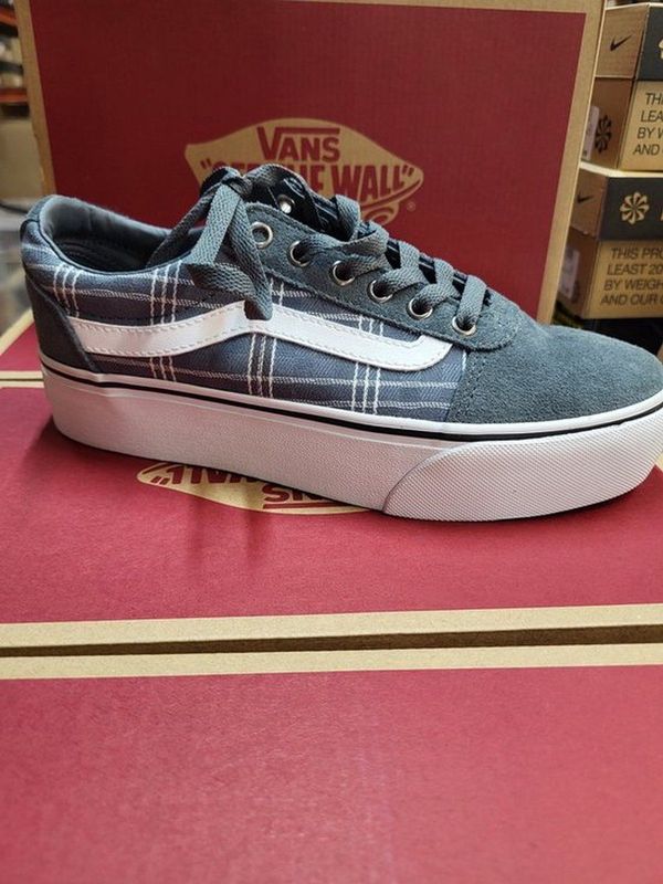 Vans - Ward Platform - Sneakers - Dark Slate - Suède en Textiel