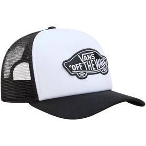 Pet Vans Men Classic Patch Curved Bill Trucker Black White