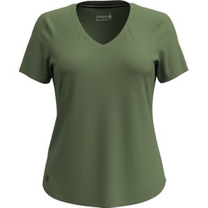 Smartwool Womens Active Ultralite V-Neck Short Sleeve Merino-ondergoed (Dames |olijfgroen)