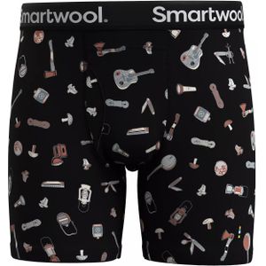 Smartwool - Merino Print - Boxershort - Zwart - Merinowol